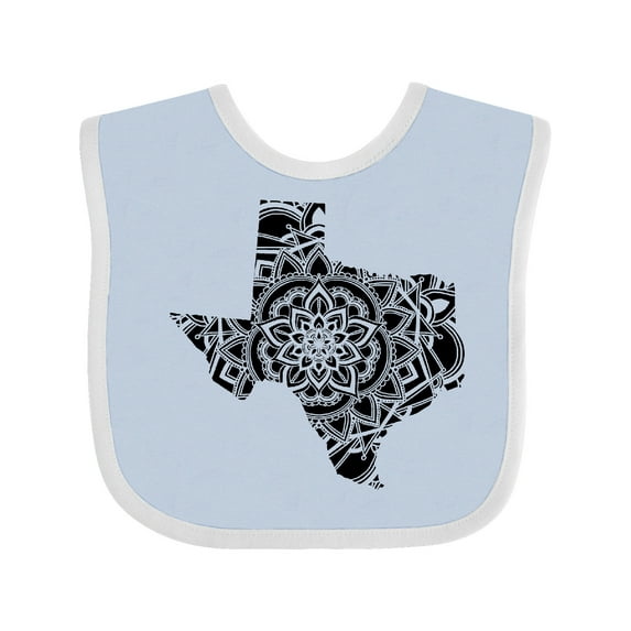 Inktastic Texas Silhouette Mandala Boys or Girls Baby Bib