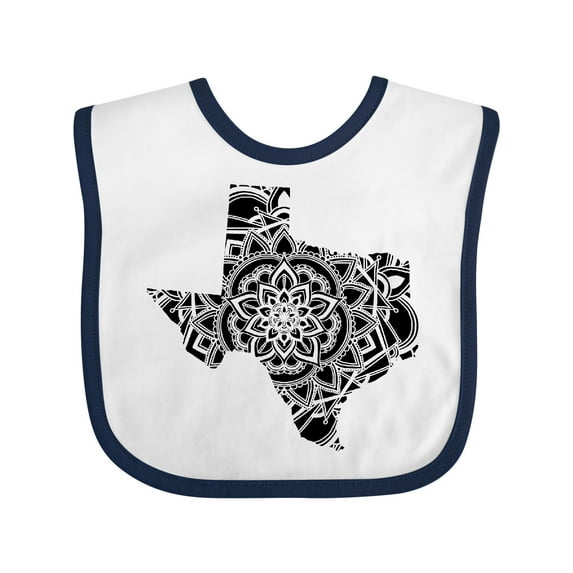 Inktastic Texas Silhouette Mandala Boys or Girls Baby Bib