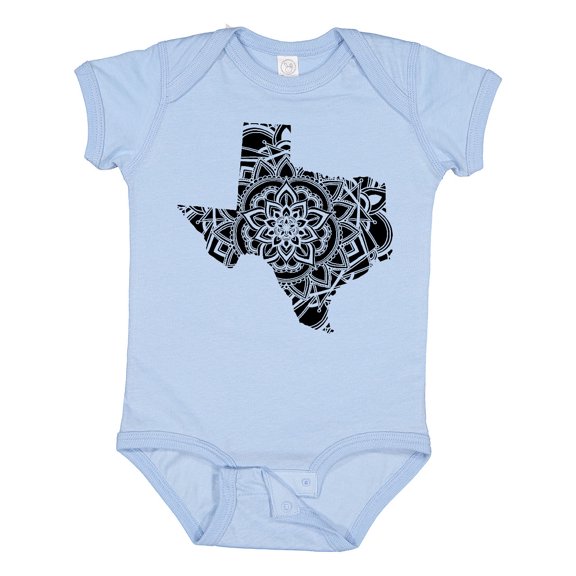 Inktastic Texas Silhouette Mandala Boys or Girls Baby Bodysuit
