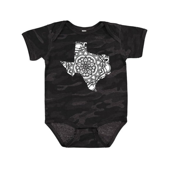 Inktastic Texas Silhouette Mandala Boys or Girls Baby Bodysuit