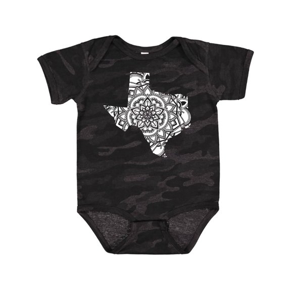 Inktastic Texas Silhouette Mandala Boys or Girls Baby Bodysuit