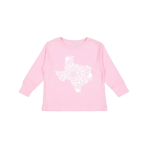 Inktastic Texas Silhouette Mandala Boys or Girls Long Sleeve Toddler T-Shirt