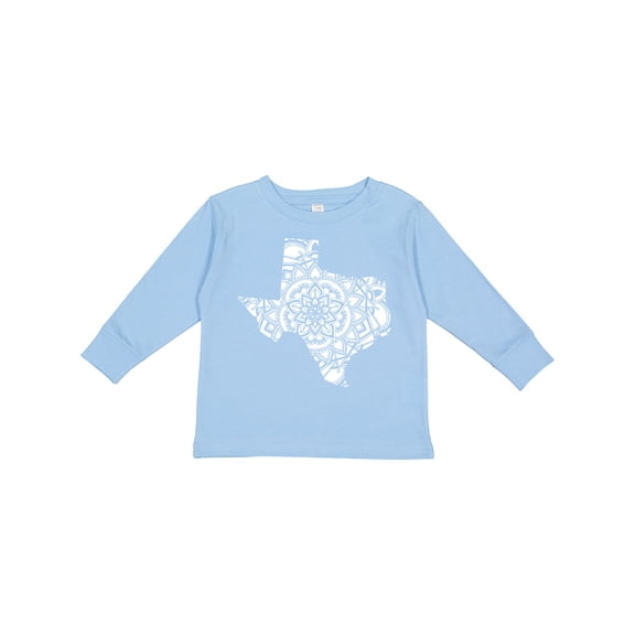 Inktastic Texas Silhouette Mandala Boys or Girls Long Sleeve Toddler T-Shirt