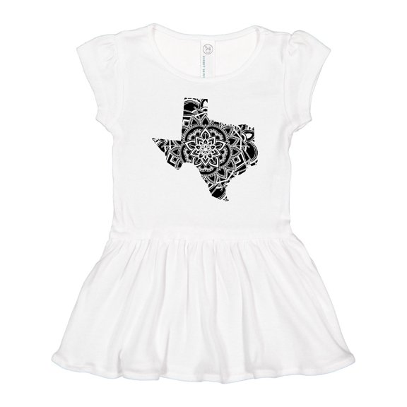 Inktastic Texas Silhouette Mandala Girls Toddler Dress