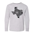 thumbnail image 1 of Inktastic Texas Silhouette Mandala Long Sleeve Youth T-Shirt, 1 of 5