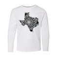 thumbnail image 1 of Inktastic Texas Silhouette Mandala Long Sleeve Youth T-Shirt, 1 of 5