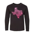thumbnail image 1 of Inktastic Texas Silhouette Mandala Long Sleeve Youth T-Shirt, 1 of 5