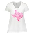 thumbnail image 1 of Inktastic Texas Silhouette Mandala Women's Plus Size V-Neck T-Shirt, 1 of 5