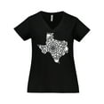 thumbnail image 1 of Inktastic Texas Silhouette Mandala Women's Plus Size V-Neck T-Shirt, 1 of 5