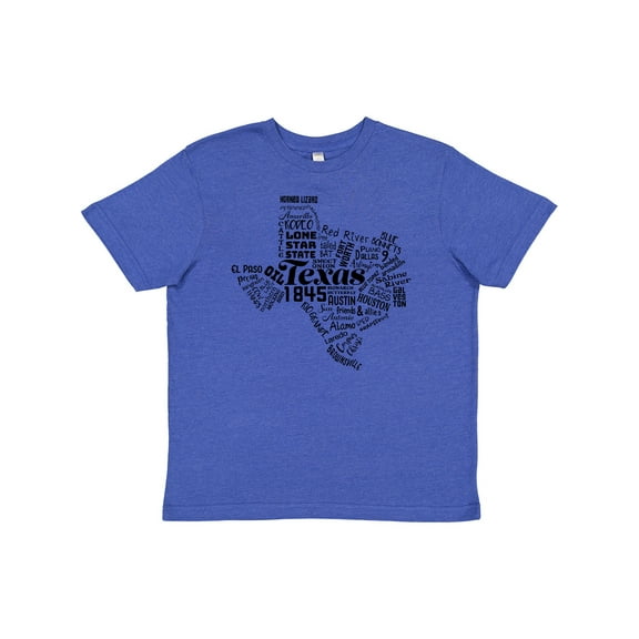 Inktastic Texas Word Salad State Outline Youth T-Shirt
