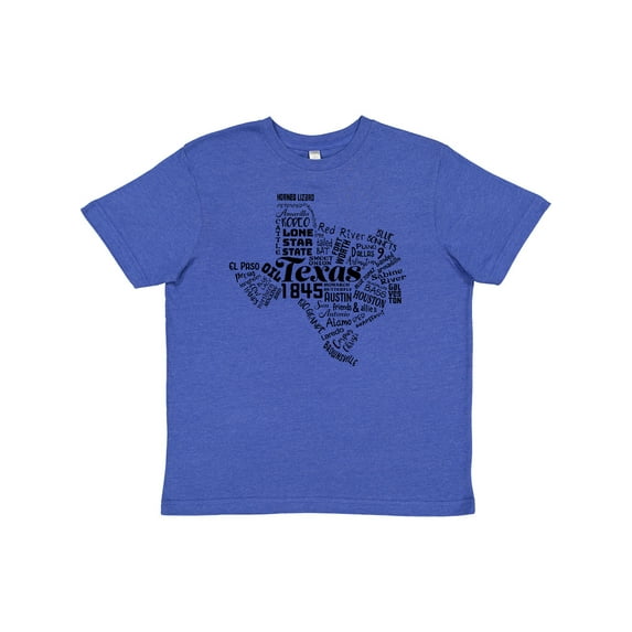 Inktastic Texas Word Salad State Outline Youth T-Shirt