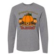 thumbnail image 1 of Inktastic Thankful Grateful and Blessed Pumpkins and Sunflower Long Sleeve T-Shirt, 1 of 5