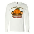 thumbnail image 1 of Inktastic Thankful Grateful and Blessed Pumpkins and Sunflower Long Sleeve T-Shirt, 1 of 5