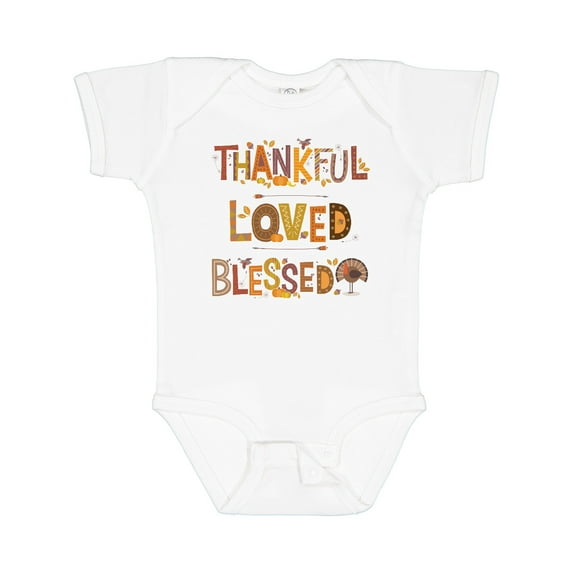 Inktastic Thankful Loved Blessed Boys or Girls Baby Bodysuit