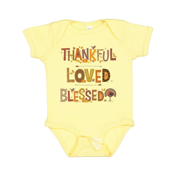 Inktastic Thankful Loved Blessed Boys or Girls Baby Bodysuit