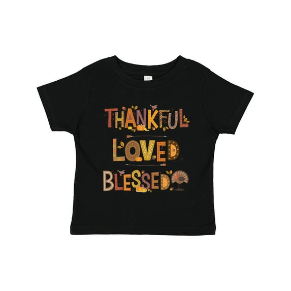 Inktastic Thankful Loved Blessed Boys or Girls Toddler T-Shirt