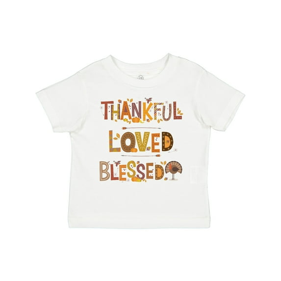 Inktastic Thankful Loved Blessed Boys or Girls Toddler T-Shirt