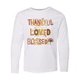 thumbnail image 1 of Inktastic Thankful Loved Blessed Long Sleeve Youth T-Shirt, 1 of 5