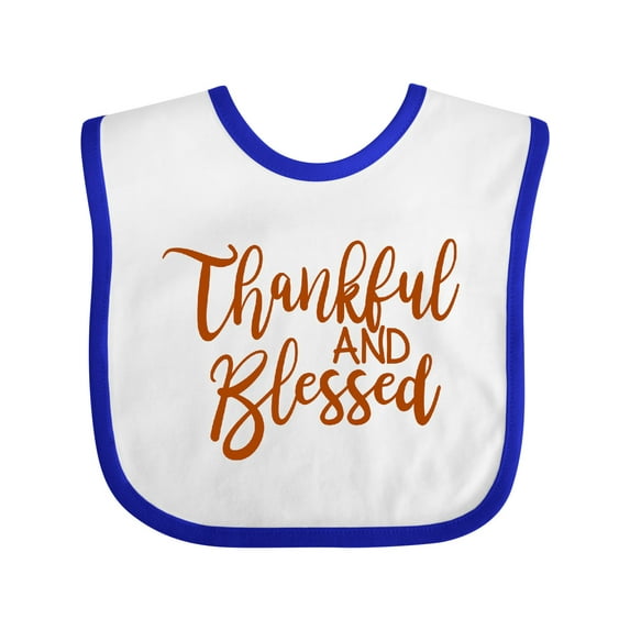 Inktastic Thankful and Blessed Boys or Girls Baby Bib