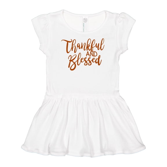 Inktastic Thankful and Blessed Girls Baby Dress