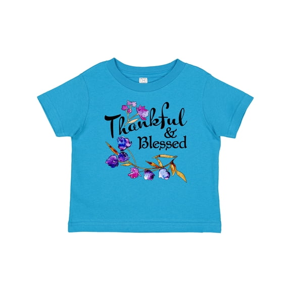 Inktastic Thankful and Blessed Inspirational Saying with Flowers Boys or Girls Baby T-Shirt