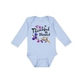 thumbnail image 1 of Inktastic Thankful and Blessed Inspirational Saying with Flowers Boys or Girls Long Sleeve Baby Bodysuit, 1 of 5