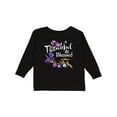 thumbnail image 1 of Inktastic Thankful and Blessed Inspirational Saying with Flowers Boys or Girls Long Sleeve Toddler T-Shirt, 1 of 5