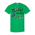 thumbnail image 1 of Inktastic Thankful and Blessed Inspirational Saying with Flowers T-Shirt, 1 of 5