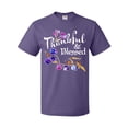 thumbnail image 1 of Inktastic Thankful and Blessed Inspirational Saying with Flowers T-Shirt, 1 of 5