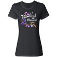 thumbnail image 1 of Inktastic Thankful and Blessed Inspirational Saying with Flowers Women's T-Shirt, 1 of 5