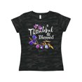 thumbnail image 1 of Inktastic Thankful and Blessed Inspirational Saying with Flowers Women's T-Shirt, 1 of 5