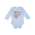 thumbnail image 1 of Inktastic Thankful and Blessed Inspirational Saying with Pink Flowers Boys or Girls Long Sleeve Baby Bodysuit, 1 of 5