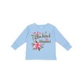 thumbnail image 1 of Inktastic Thankful and Blessed Inspirational Saying with Pink Flowers Boys or Girls Long Sleeve Toddler T-Shirt, 1 of 5