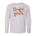 thumbnail image 1 of Inktastic Thankful and Blessed Long Sleeve Youth T-Shirt, 1 of 5