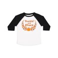 thumbnail image 1 of Inktastic Thankful and Blessed Pumpkin and Fall Leaves Boys or Girls Toddler T-Shirt, 1 of 5