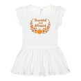 thumbnail image 1 of Inktastic Thankful and Blessed Pumpkin and Fall Leaves Girls Baby Dress, 1 of 4