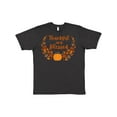 thumbnail image 1 of Inktastic Thankful and Blessed Pumpkin and Fall Leaves T-Shirt, 1 of 5