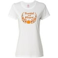 thumbnail image 1 of Inktastic Thankful and Blessed Pumpkin and Fall Leaves Women's T-Shirt, 1 of 5