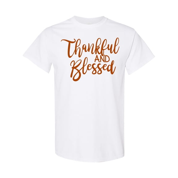 Inktastic Thankful and Blessed T-Shirt