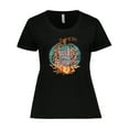 thumbnail image 1 of Inktastic Thankful and Blessed Teal Cheetah Pumpkin Women's Plus Size T-Shirt, 1 of 5