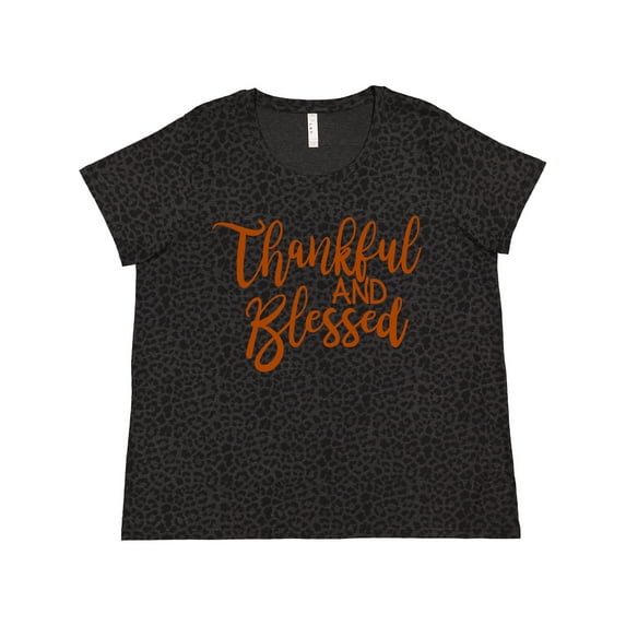 Inktastic Thankful and Blessed Women's Plus Size T-Shirt