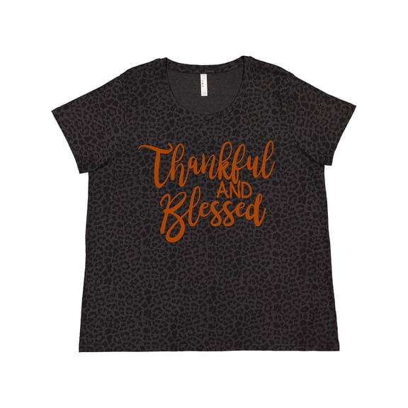 Inktastic Thankful and Blessed Women's Plus Size T-Shirt