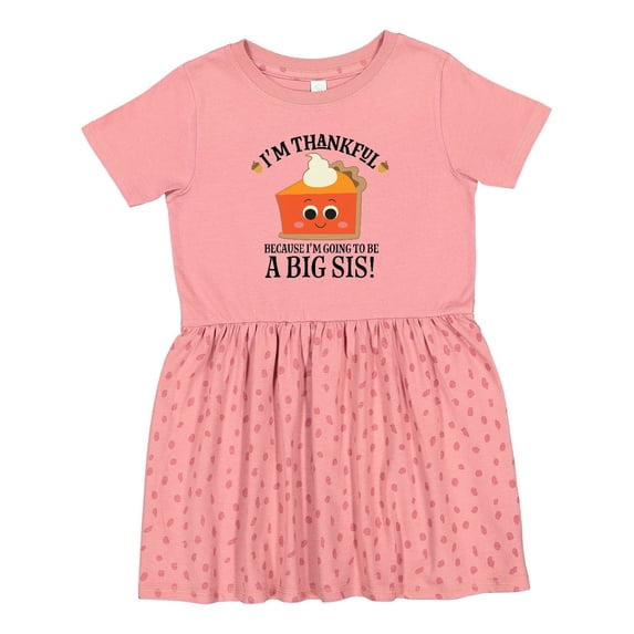 Inktastic Thanksgiving Big Sis Announcement Girls Toddler Dress