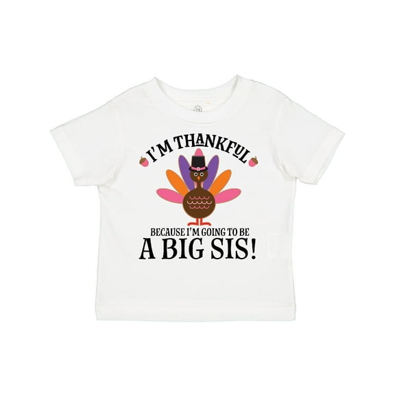 Inktastic Thanksgiving Big Sis Announcement Turkey Girls Toddler T-Shirt