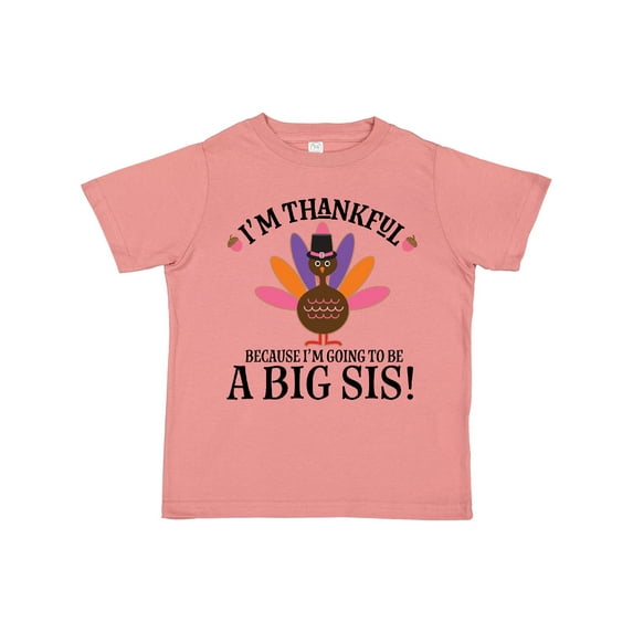 Inktastic Thanksgiving Big Sis Announcement Turkey Girls Toddler T-Shirt