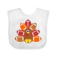 thumbnail image 1 of Inktastic Thanksgiving Cute Football Turkey Boys or Girls Baby Bib, 1 of 4