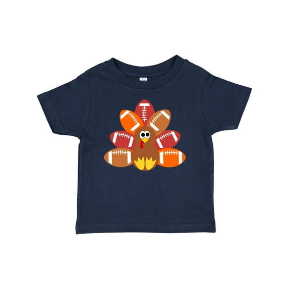 Inktastic Thanksgiving Cute Football Turkey Boys or Girls Baby T-Shirt