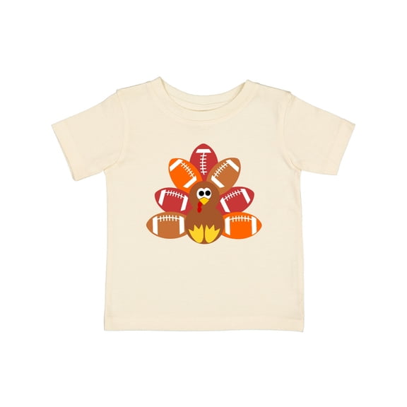Inktastic Thanksgiving Cute Football Turkey Boys or Girls Baby T-Shirt