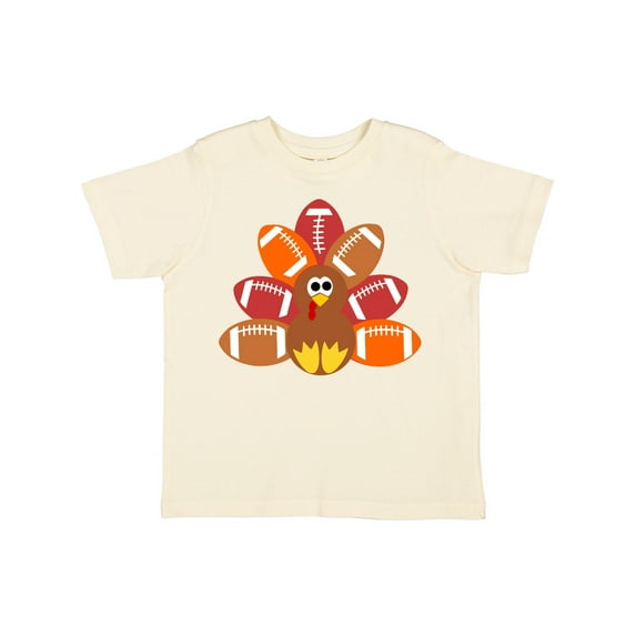 Inktastic Thanksgiving Cute Football Turkey Boys or Girls Toddler T-Shirt