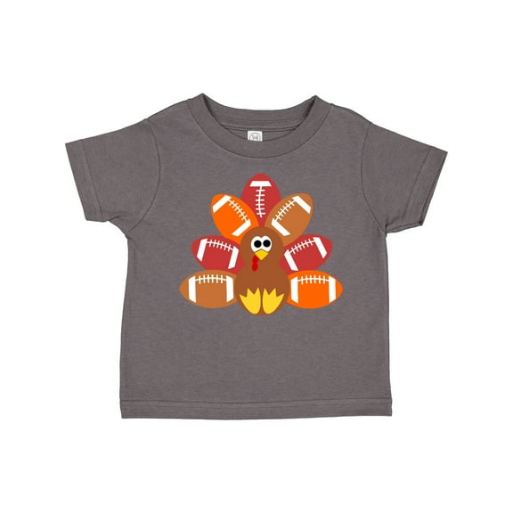 Inktastic Thanksgiving Cute Football Turkey Boys or Girls Toddler T-Shirt